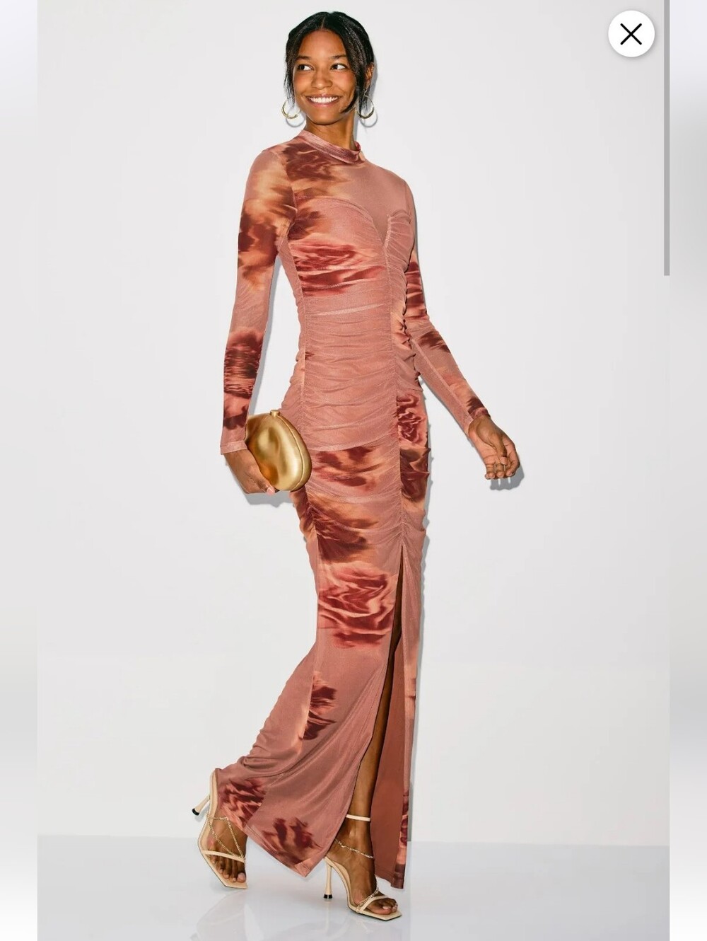 BLACK HALO FLORAL WENDY GOWN SIZE 8 MSRP $495 - Picture 1 of 14